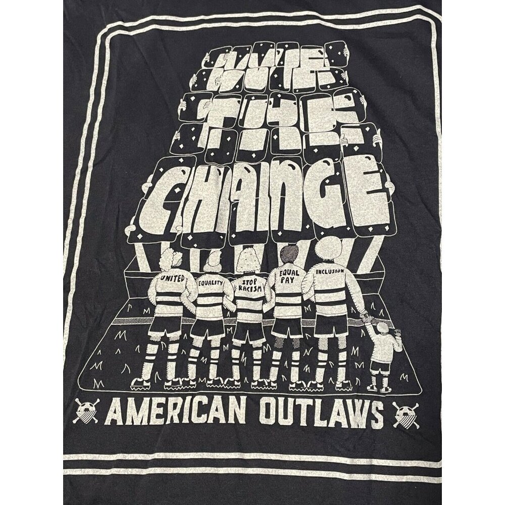 American Outlaws shirt mens small American Apparel We Change short sleeve black - Picture 5 of 8